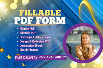 create fillable PDF forms, editable, interactive ebooks, adobe sign, docusign