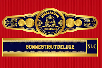 do vintage and custom cigar logo, bands, label, and cigar box design