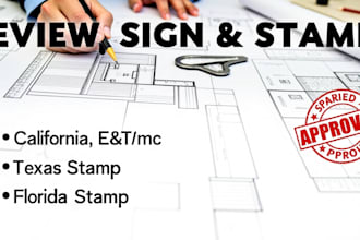 review stamp as licensed civil and structural engineer in california and georgia