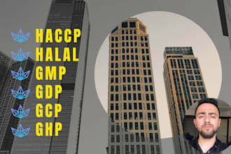 provide certification for haccp, halal, gmp, gdp, gcp, and ghp