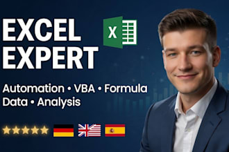create excel formulas, vba macros, charts and correct errors