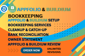 appfolio and buildium setup, cleanup and bank reconciliation
