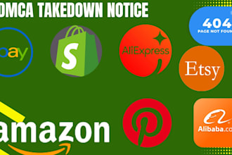 remove infringing,copyright listing product shopify,etsy,aliexpress,alibaba dmca