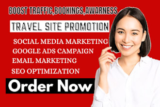 travel site promotion, SEO marketing, hotel booking, website promotion