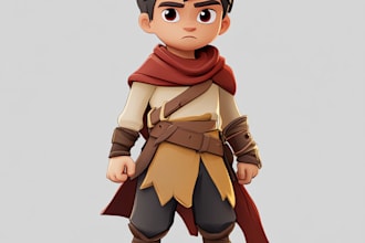 design 2d game character, sprite sheet