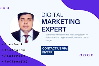 be your social media manager and  digital marketing expert