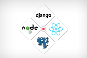be your full stack web developer with django, react js and nodejs