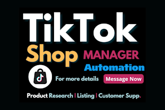 set up tiktok shop, full manage tiktok shop, manage tiktok dropshipping shop