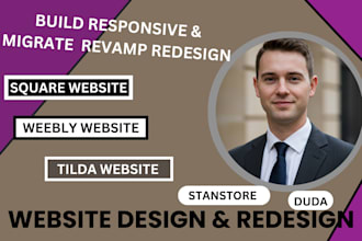 design and revamp migrate square online  weebly webador tildar website