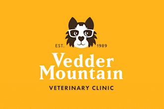make pet, dog, cat or animal and veterinary clinic logo