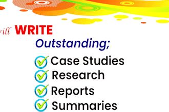 write nursing case studies, research and summary, care plan