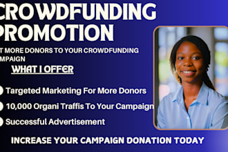 do crowdfunding promotion for gofundme kickstarter campaign