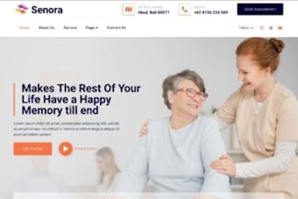 design healthcare website home care website elderly care senior care website