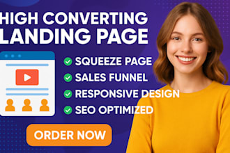 design high converting landing page, squeeze page, or sales funnel in wordpress