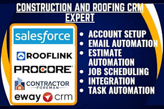 setup procore crm rooflink contractor foreman integration salesforce automation