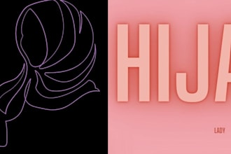 do design muslim islamic fashion clothing brand and hijab logo