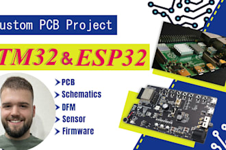 design pcb for stm32, esp32, wireless interfaces, sensors