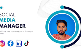be your expert social media manager for facebook, instagram, and linkedin