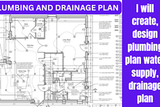create, design plumbing plan water supply, drainage plan