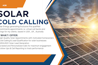cold ,set high quality solar appointments for your business