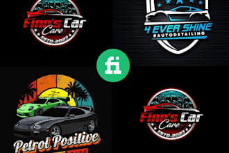 design auto detailing automotive car dealership, mobile detailing logo