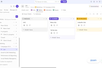 set up asana or clickup for your team