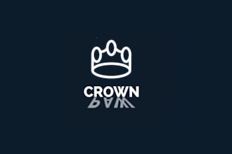 design unique crown logo with my own creative thinking