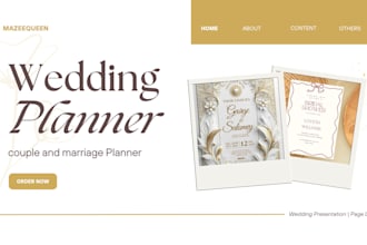 canva design couple planner, wedding planner, marriage planner design and mockup