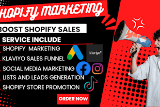 boost shopify sales shopify marketing klaviyo sales funnel social media ads