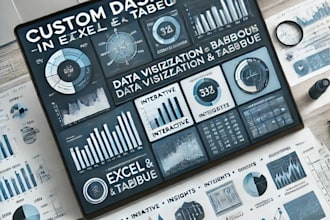 create custom dashboard for data visualization in excel and tableau