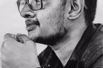 do charcoal portrait drawing for you