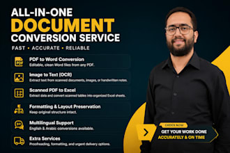 convert PDF to word, handwriting to word, or scanned PDF to excel accurately