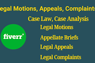 write legal motions, complaints and lawsuits for your case
