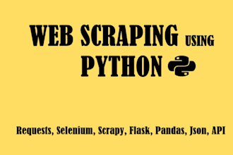 be your web scraper data scraper python script for you website or any source