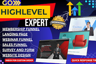 do gohighlevel custom website ghl survey sales funnel landing page expert