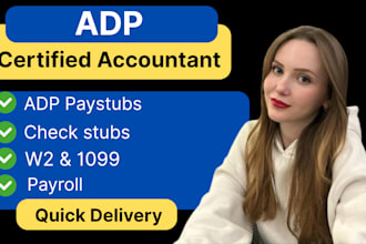 create adp paystub, check stubs, pay stubs, w2, 1099, and 1040 quickly