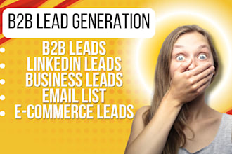 do linkedin data enrichment, data entry and email list building