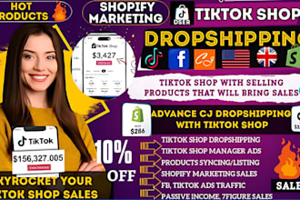 setup 30k tiktok shop dropshipping sales ecommerce promotion shopify marketing