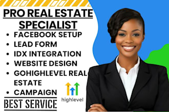 do facebook lead form idx integration website gohighlevel real estate campaign