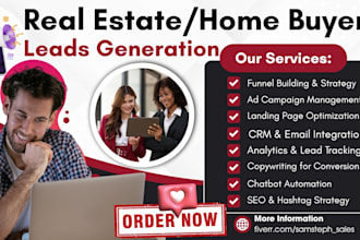 generate real estate leads, real estate investor leads, home buyer leads