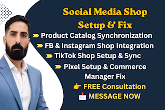 shopify integration social media shop setup tiktok facebook instagram