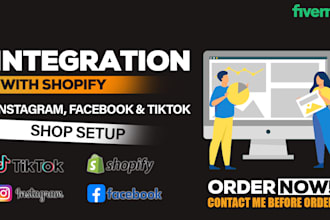 shopify integration social media shop setup tiktok facebook instagram