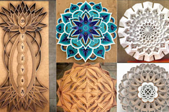 make industrial cnc design laser cutting 3d wood carve 3d engraving dxf file