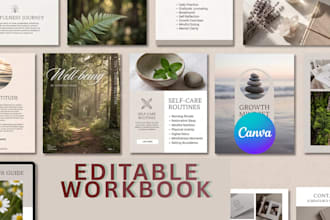 design canva ebook workbook pdf lead magnet formatting journal workbook on canva