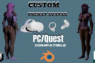 design high quality vrchat avatars and 3d characters