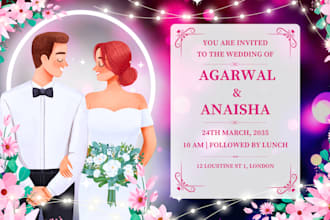 design a wedding invitation or event invitation for you