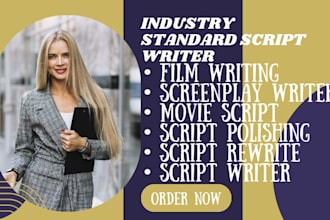 edit, rewrite, polish, format, proofread your movie script, screenplay, tv pilot