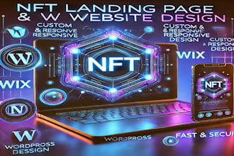 develop nft landing page, nft wordpress web design, do nft landing page design