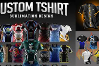 design sublimation graphics for esports merchandise, jerseys, tshirt,  hoodie