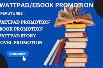 do wattpad promotion and design a professional book cover